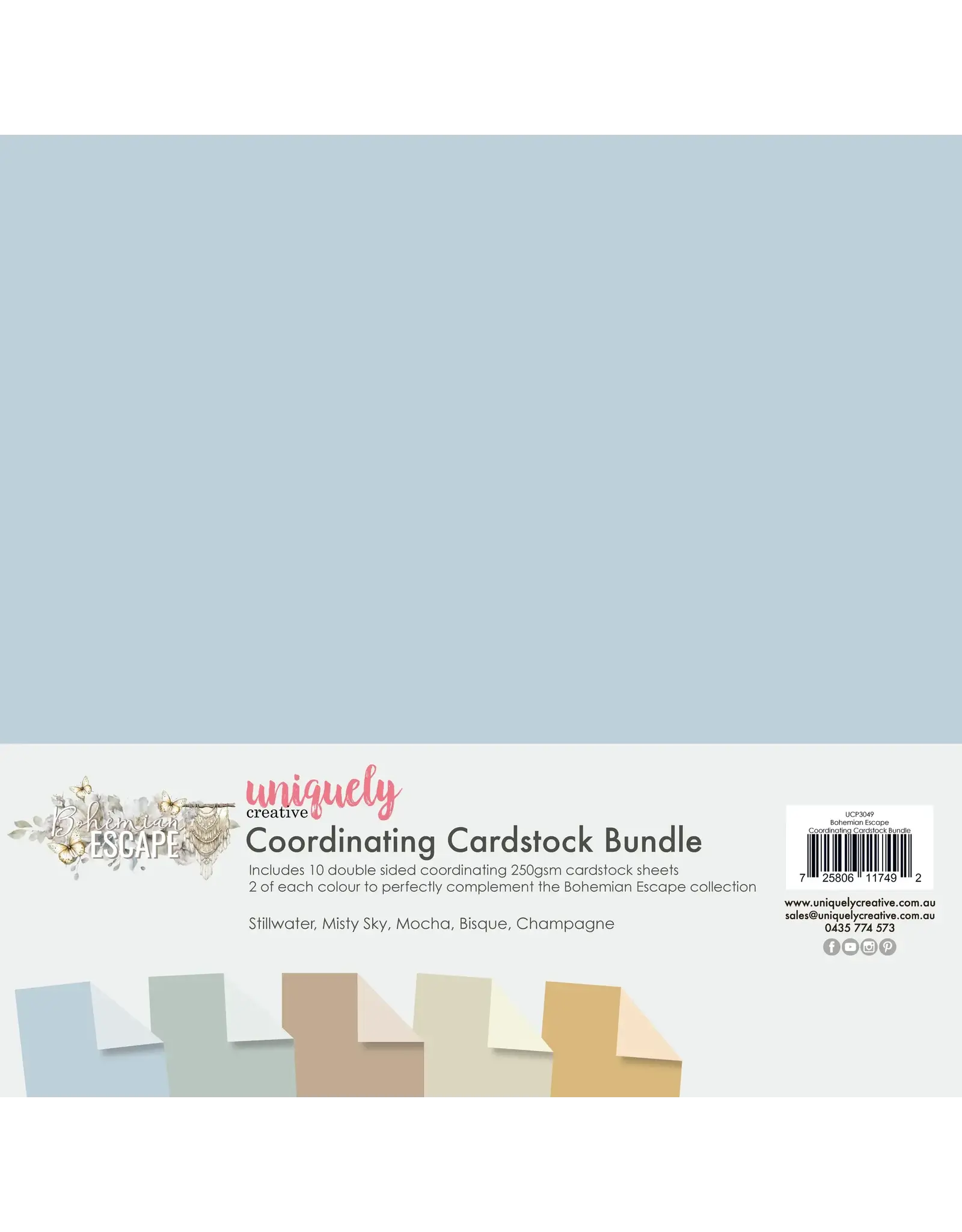 UNIQUELY CREATIVE UNIQUELY CREATIVE BOHEMIAN ESCAPE 12x12 CARDSTOCK BUNDLE