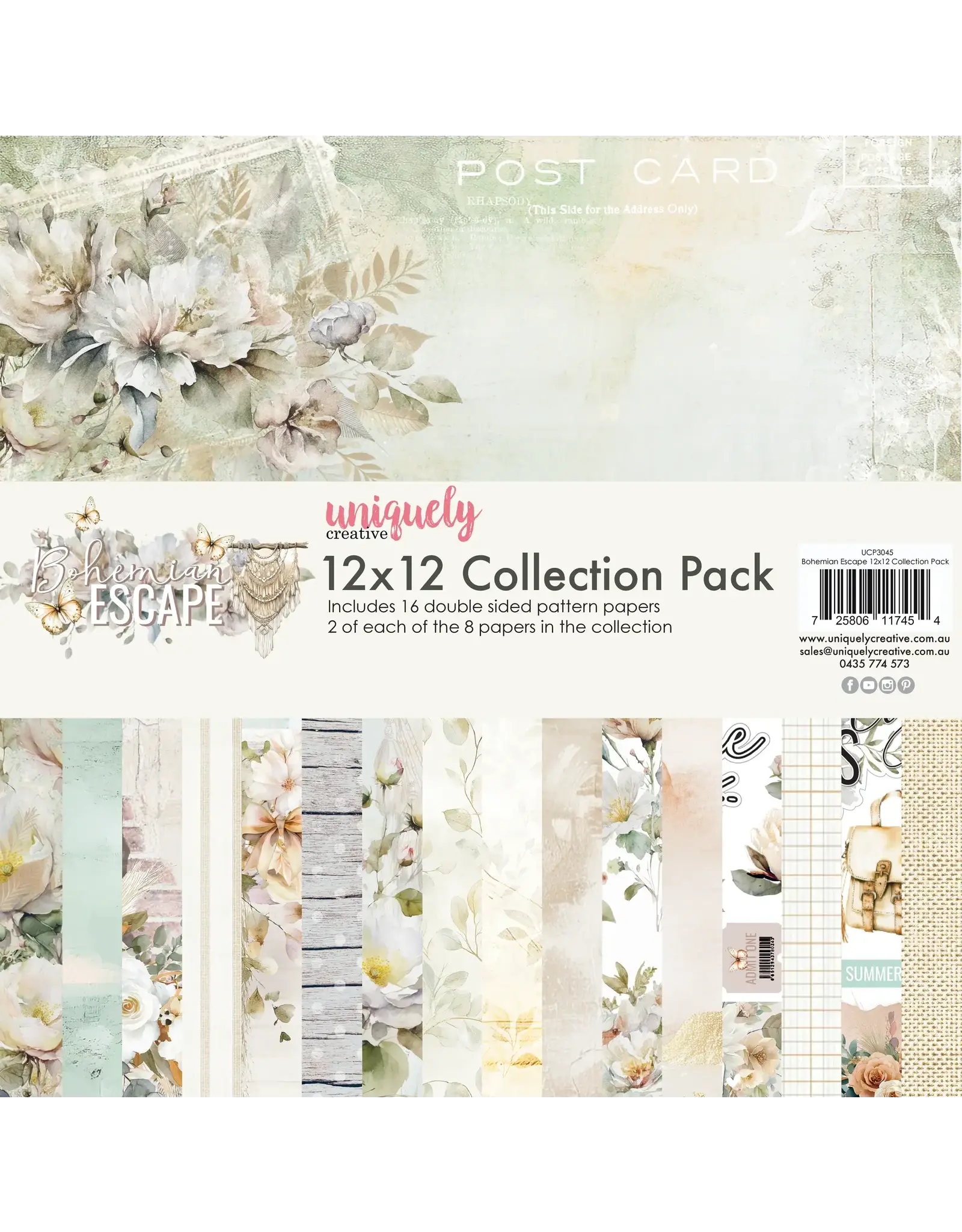 UNIQUELY CREATIVE UNIQUELY CREATIVE BOHEMIAN ESCAPE 12x12 COLLECTION PACK