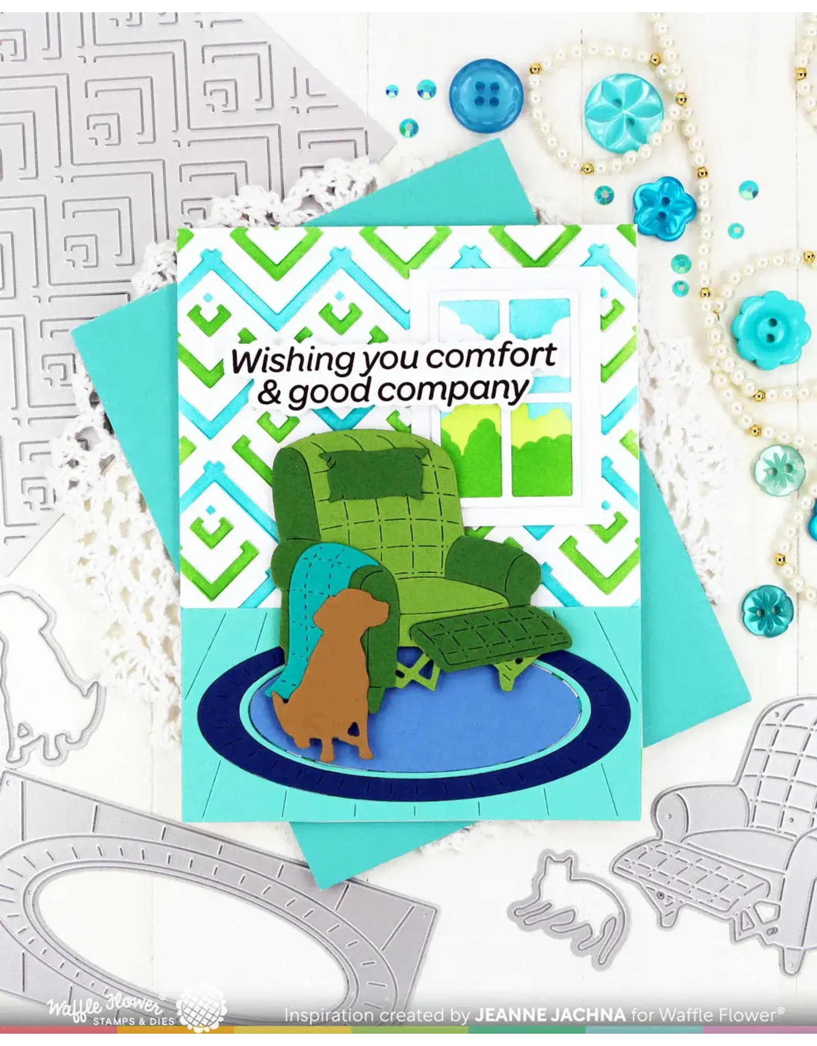 WAFFLE FLOWER WAFFLE FLOWER HAPPY CHEVRONS STENCIL SET