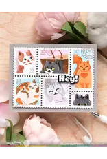 WAFFLE FLOWER WAFFLE FLOWER POSTAGE COLLAGE MEOW STENCIL SET