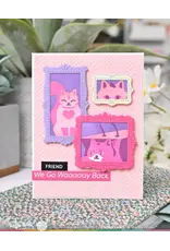 WAFFLE FLOWER WAFFLE FLOWER POSTAGE COLLAGE MEOW STENCIL SET