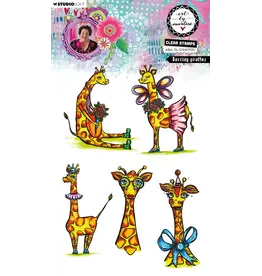 STUDIOLIGHT STUDIOLIGHT ART BY MARLENE DAZZLING GIRAFFES CLEAR STAMP SET