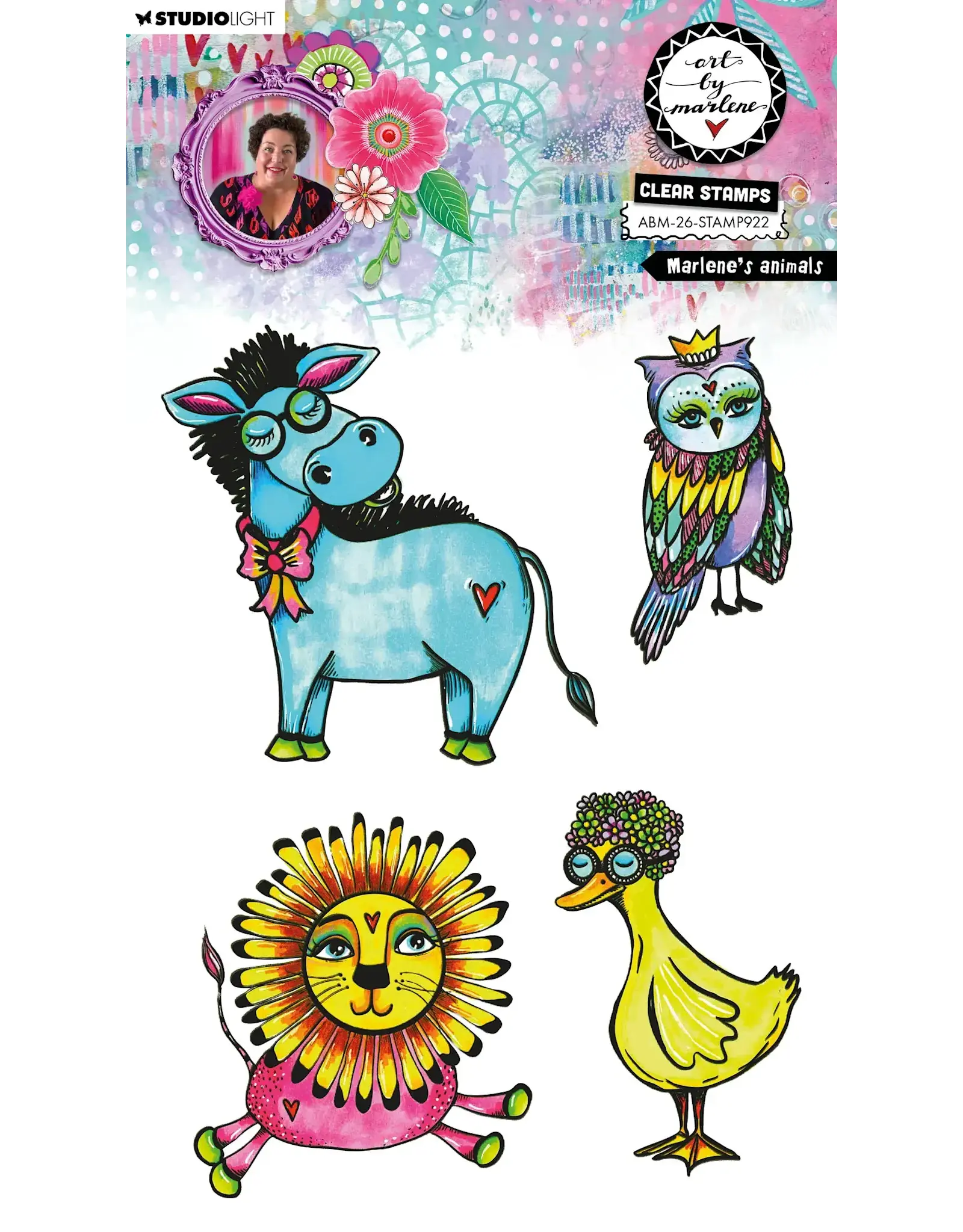 STUDIOLIGHT STUDIOLIGHT ART BY MARLENE ANIMALS CLEAR STAMP SET