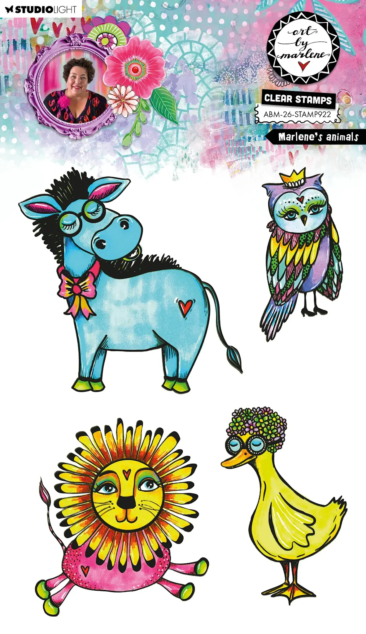 STUDIOLIGHT STUDIOLIGHT ART BY MARLENE ANIMALS CLEAR STAMP SET