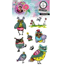 STUDIOLIGHT STUDIOLIGHT ART BY MARLENE AN OWL PARTY CLEAR STAMP SET