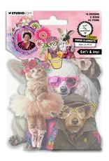 STUDIOLIGHT STUDIOLIGHT ART BY MARLENE CATS & DOGS PAPER ELEMENTS DIE-CUT 32/PK