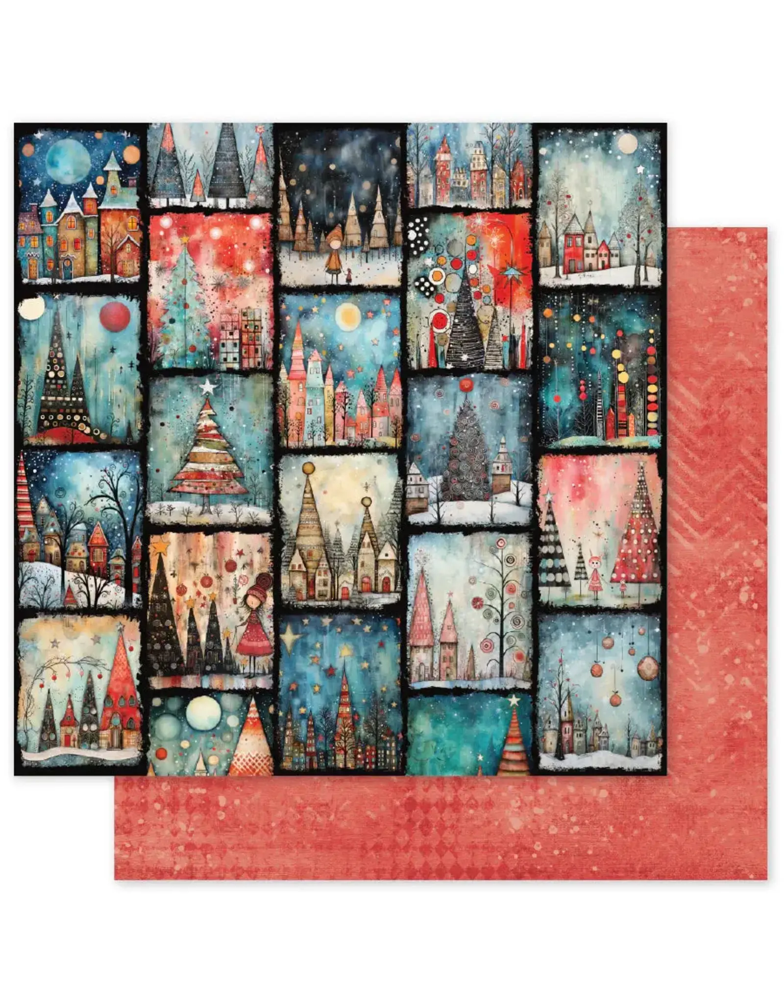 PAPER ROSE PAPER ROSE MERRY AND BRIGHT BASICS - A 12x12 CARDSTOCK