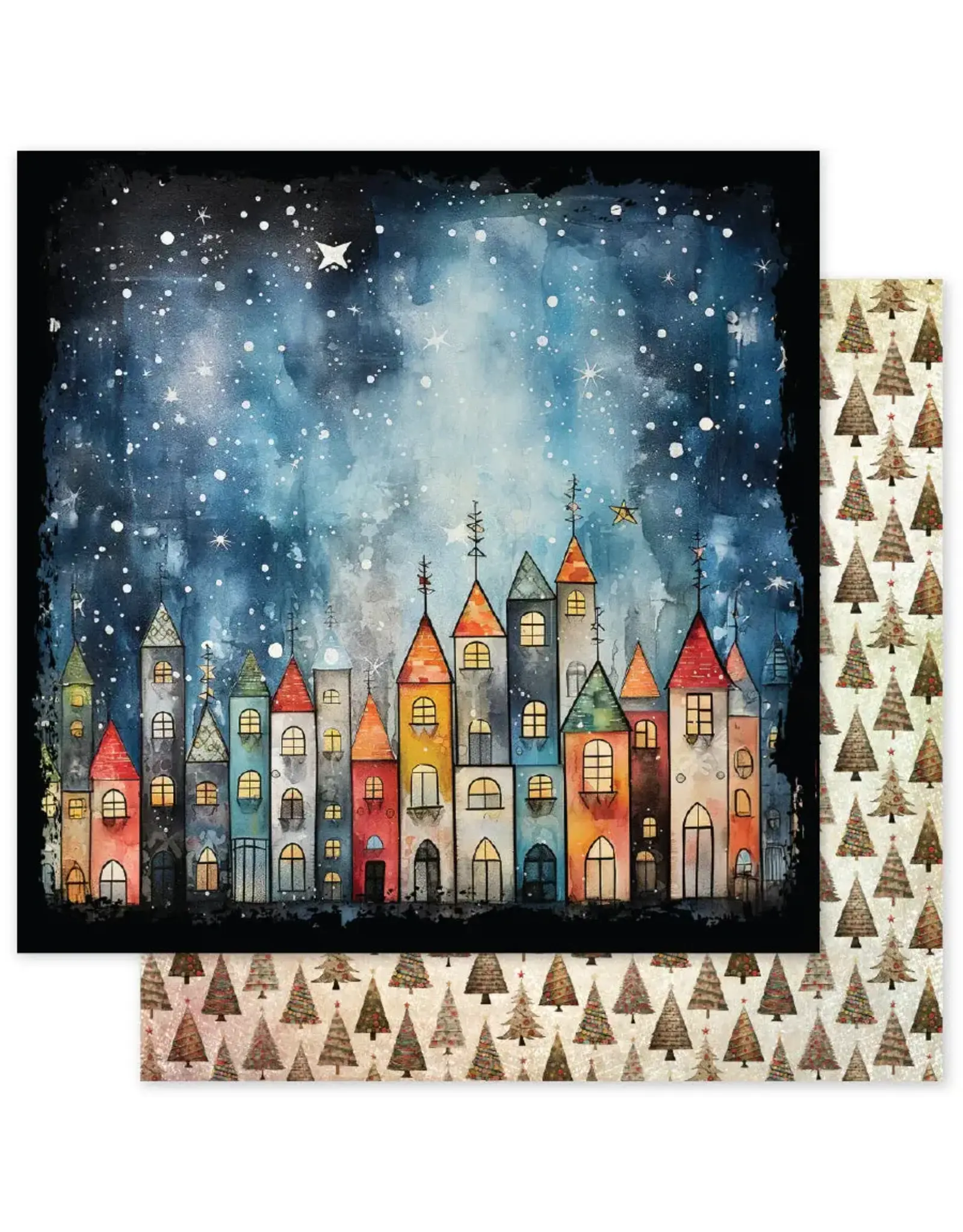 PAPER ROSE PAPER ROSE MERRY AND BRIGHT BASICS - E 12x12 CARDSTOCK