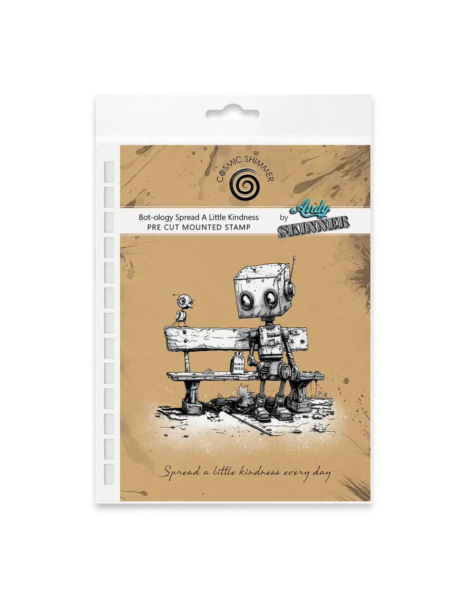 COSMIC SHIMMER COSMIC SHIMMER ANDY SKINNER BOT-OLOGY SPREAD A LITTLE KINDNESS CLING STAMP