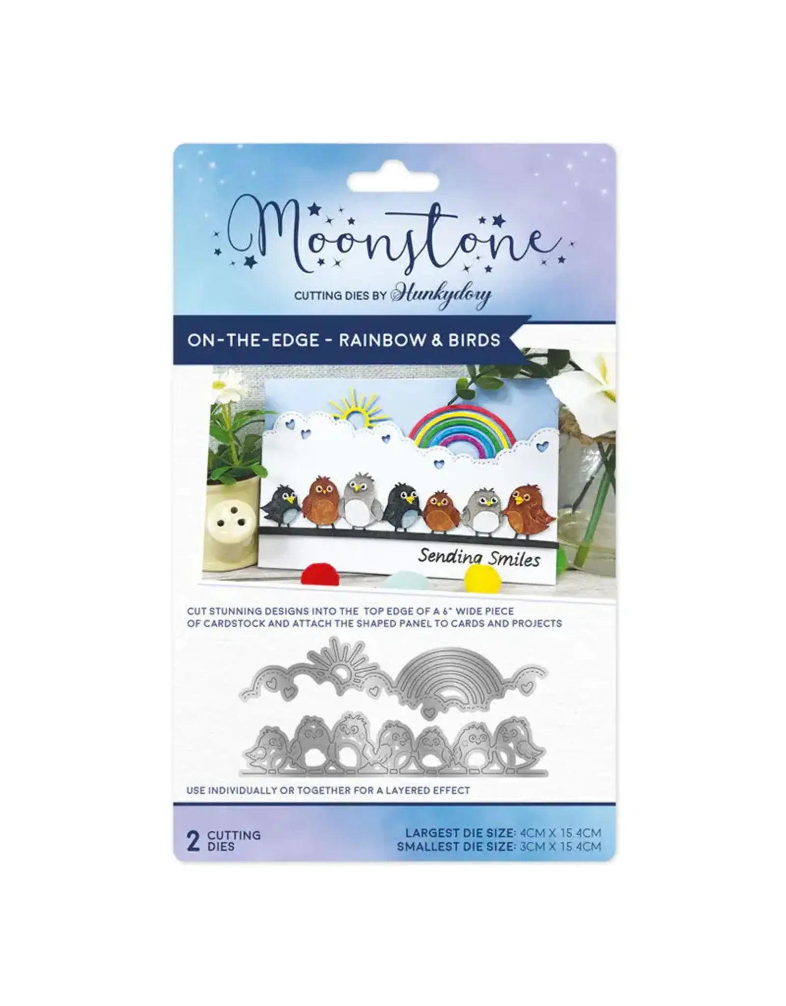 HUNKYDORY CRAFTS LTD. HUNKYDORY MOONSTONE RAINBOW & BIRDS DIE SET