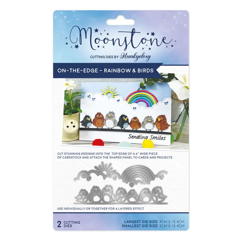HUNKYDORY CRAFTS LTD. HUNKYDORY MOONSTONE RAINBOW & BIRDS DIE SET