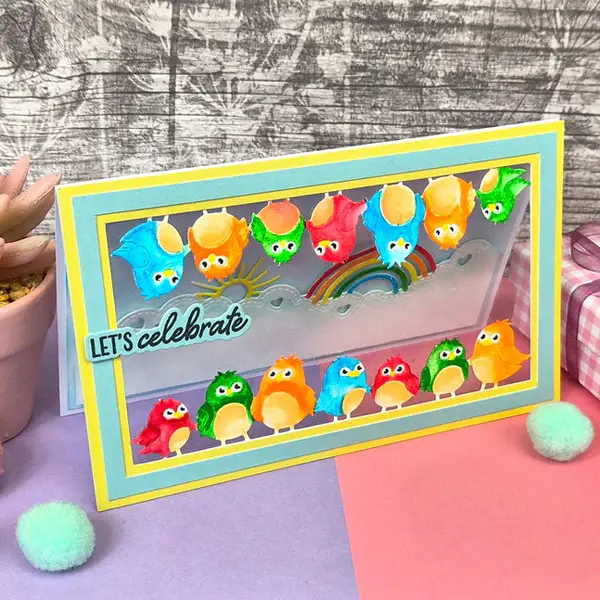 HUNKYDORY CRAFTS LTD. HUNKYDORY MOONSTONE RAINBOW & BIRDS DIE SET