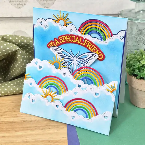 HUNKYDORY CRAFTS LTD. HUNKYDORY MOONSTONE RAINBOW & BIRDS DIE SET