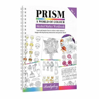 STUDIOLIGHT HUNKYDORY PRISM ALCOHOL MARKERS WORKBOOK VOLUME 1
