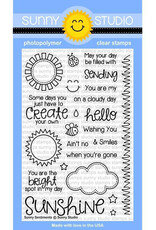 SUNNY STUDIO STAMPS SUNNY STUDIO SUNNY SENTIMENTS ACRYLIC STAMP SET