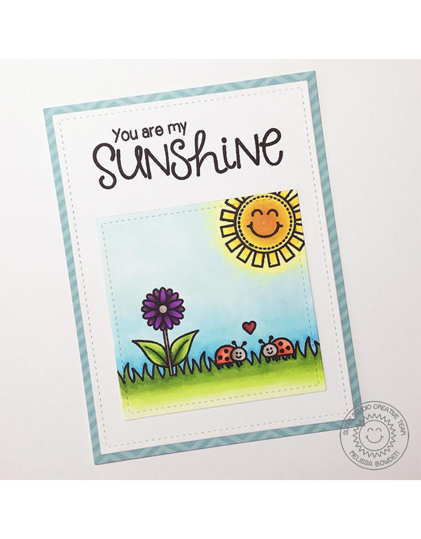 SUNNY STUDIO STAMPS SUNNY STUDIO SUNNY SENTIMENTS ACRYLIC STAMP SET