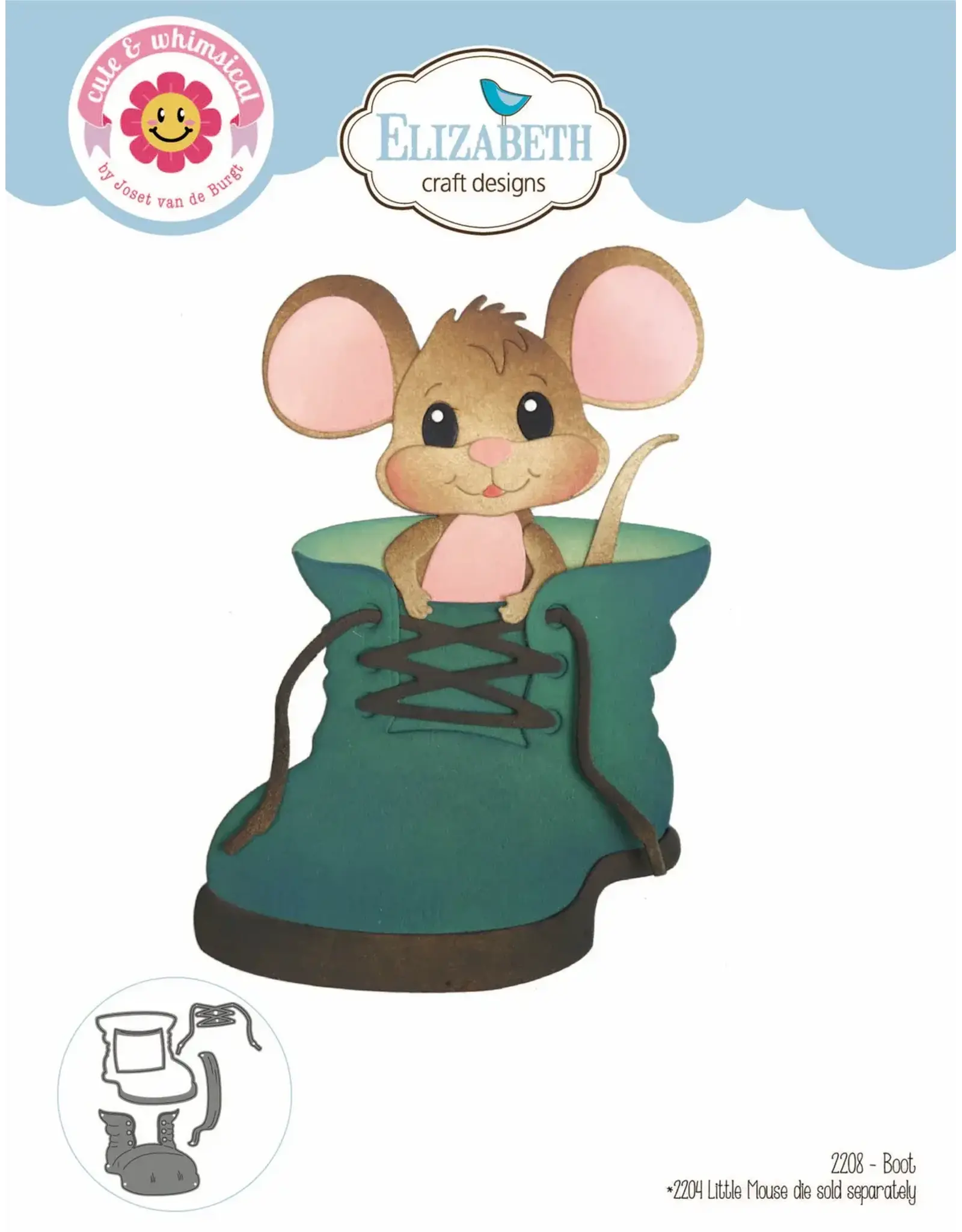 ELIZABETH CRAFT DESIGNS ELIZABETH CRAFT DESIGNS CUTE & WHIMSICAL BY JOSET VAN DE BURGT BOOT DIE SET