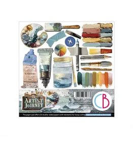 CIAO BELLA CIAO BELLA AN ARTIST JOURNEY 6x6 FUSSY CUT PAPER PAD 24 SHEETS