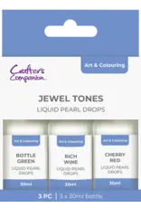 CRAFTERS COMPANION CRAFTER'S COMPANION JEWEL TONES PEARL DROPS 3/PK