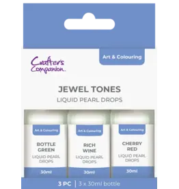 CRAFTERS COMPANION CRAFTER'S COMPANION JEWEL TONES PEARL DROPS 3/PK