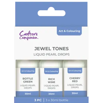 CRAFTERS COMPANION CRAFTER'S COMPANION JEWEL TONES PEARL DROPS 3/PK