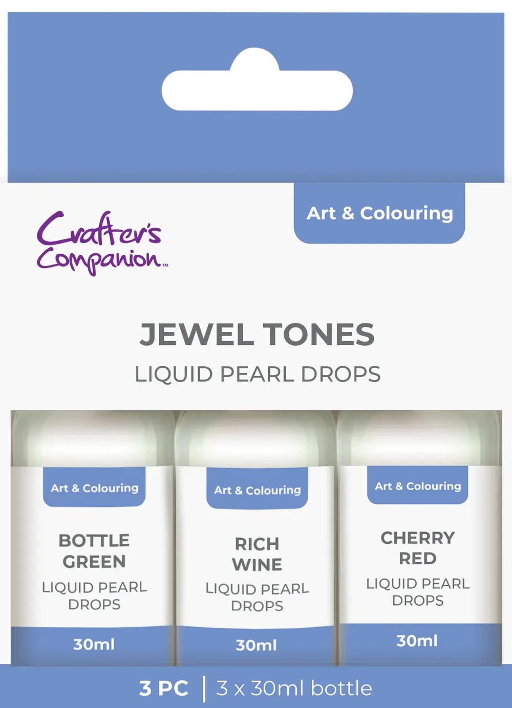 CRAFTERS COMPANION CRAFTER'S COMPANION JEWEL TONES PEARL DROPS 3/PK