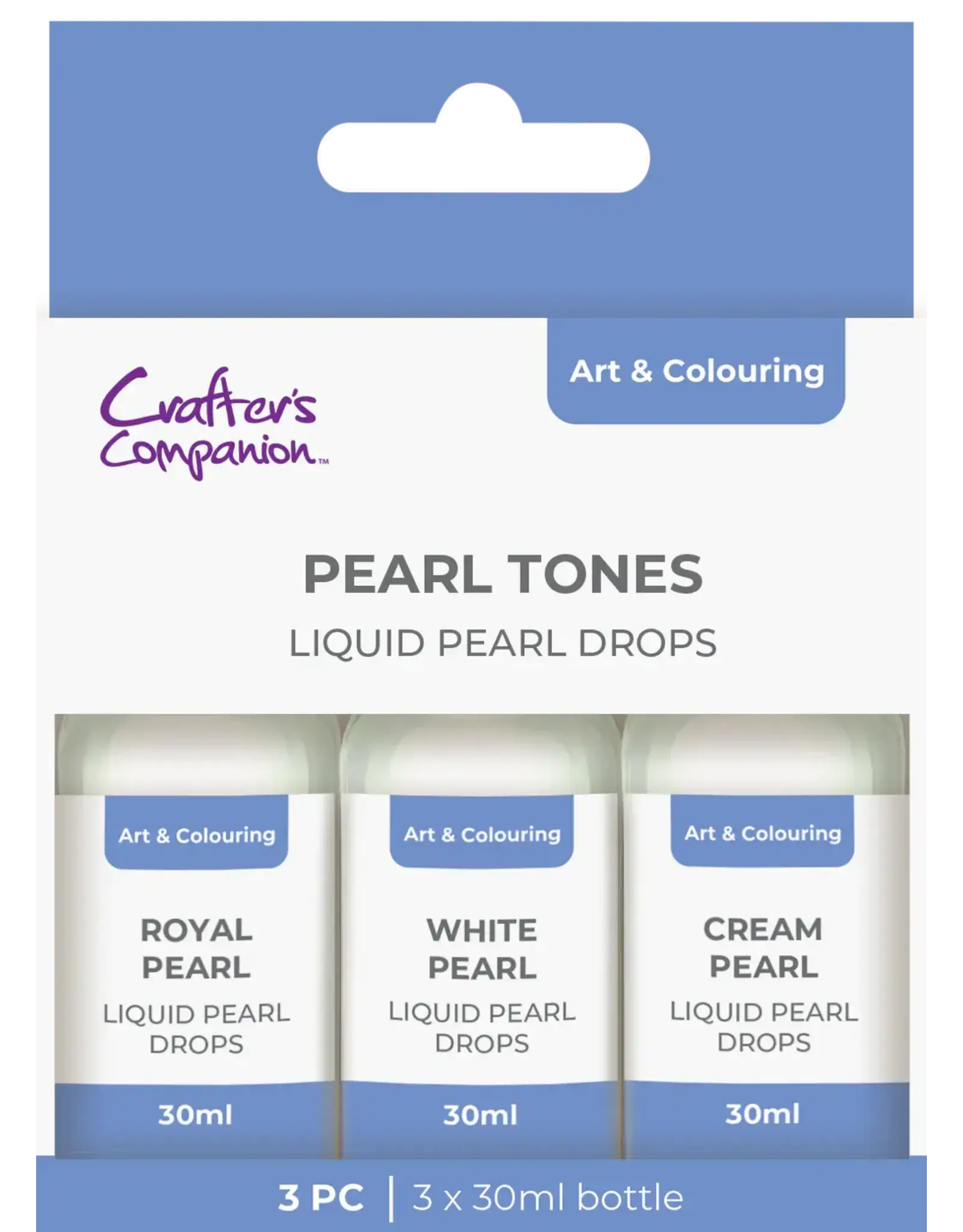 CRAFTERS COMPANION CRAFTER'S COMPANION PEARL TONES PEARL DROPS 3/PK