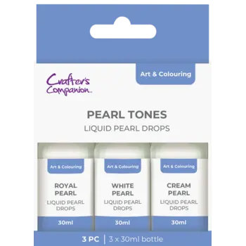 CRAFTERS COMPANION CRAFTER'S COMPANION PEARL TONES PEARL DROPS 3/PK