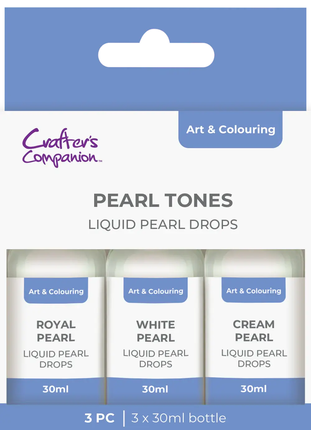 CRAFTERS COMPANION CRAFTER'S COMPANION PEARL TONES PEARL DROPS 3/PK