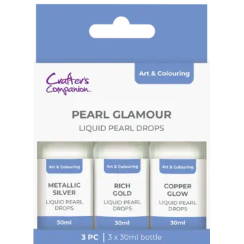 CRAFTERS COMPANION CRAFTER'S COMPANION PEARL GLAMOUR PEARL DROPS 3/PK