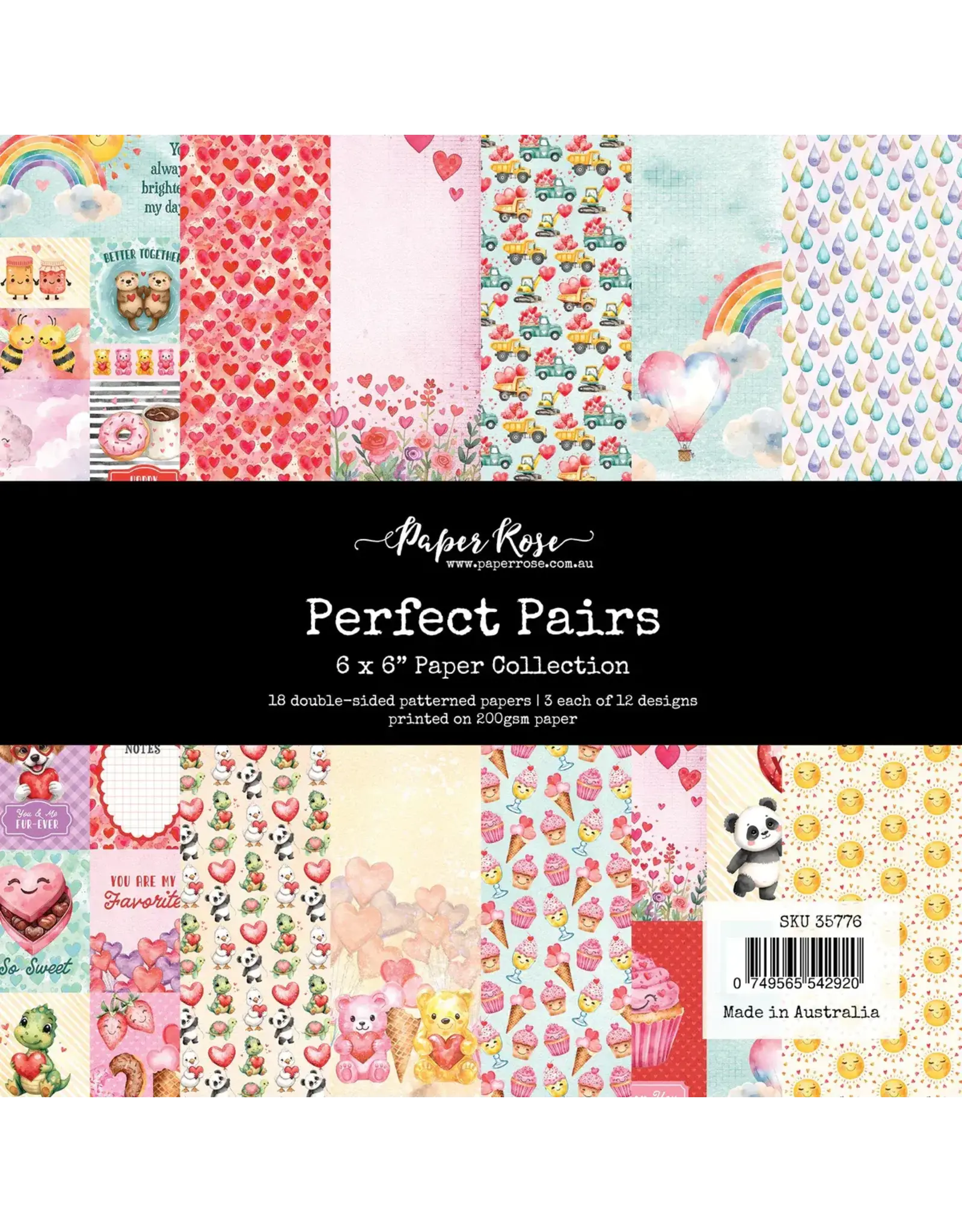 PAPER ROSE PAPER ROSE PERFECT PAIRS 6x6 PAPER COLLECTION