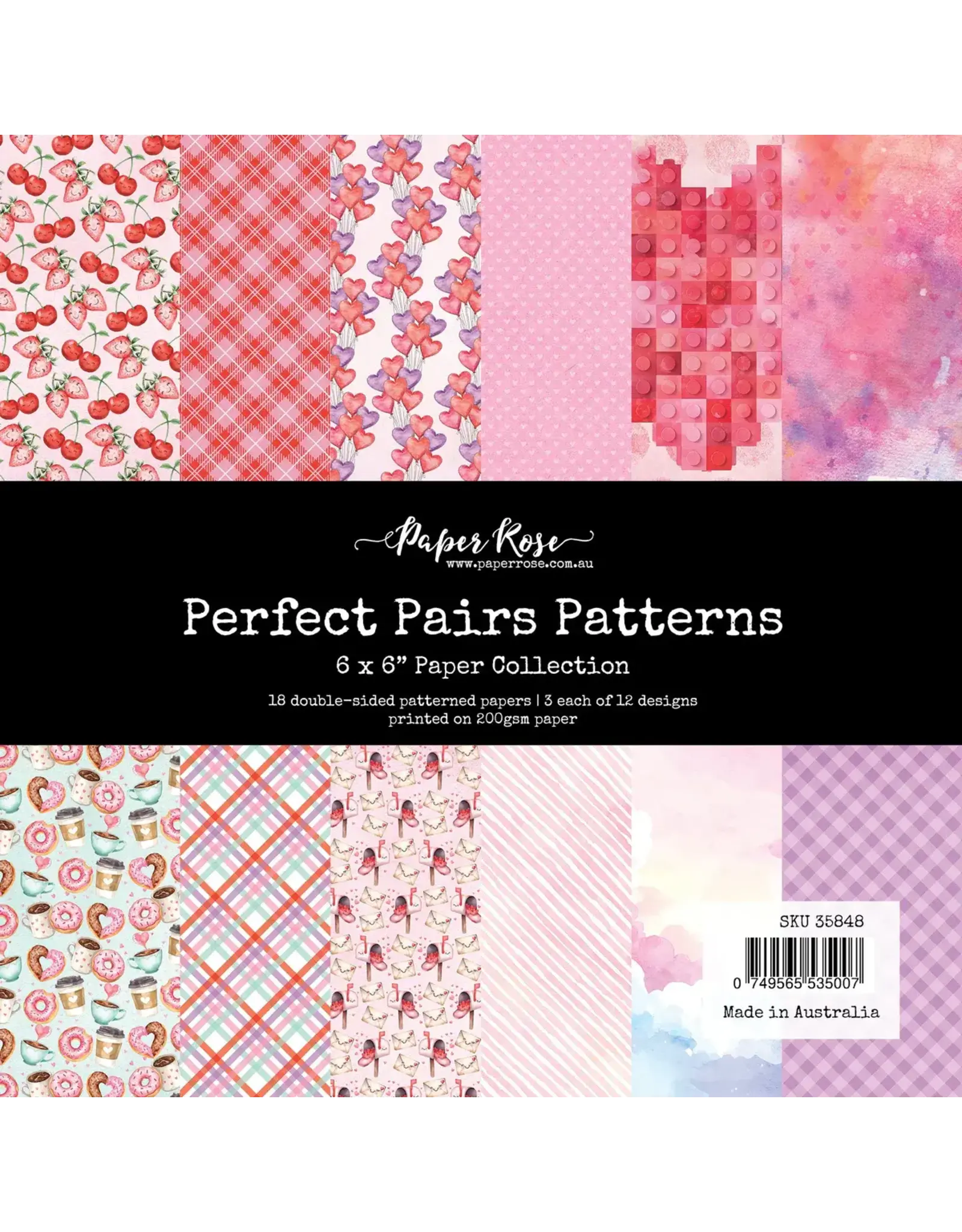 PAPER ROSE PAPER ROSE PERFECT PAIRS PATTERNS 6x6 PAPER COLLECTION