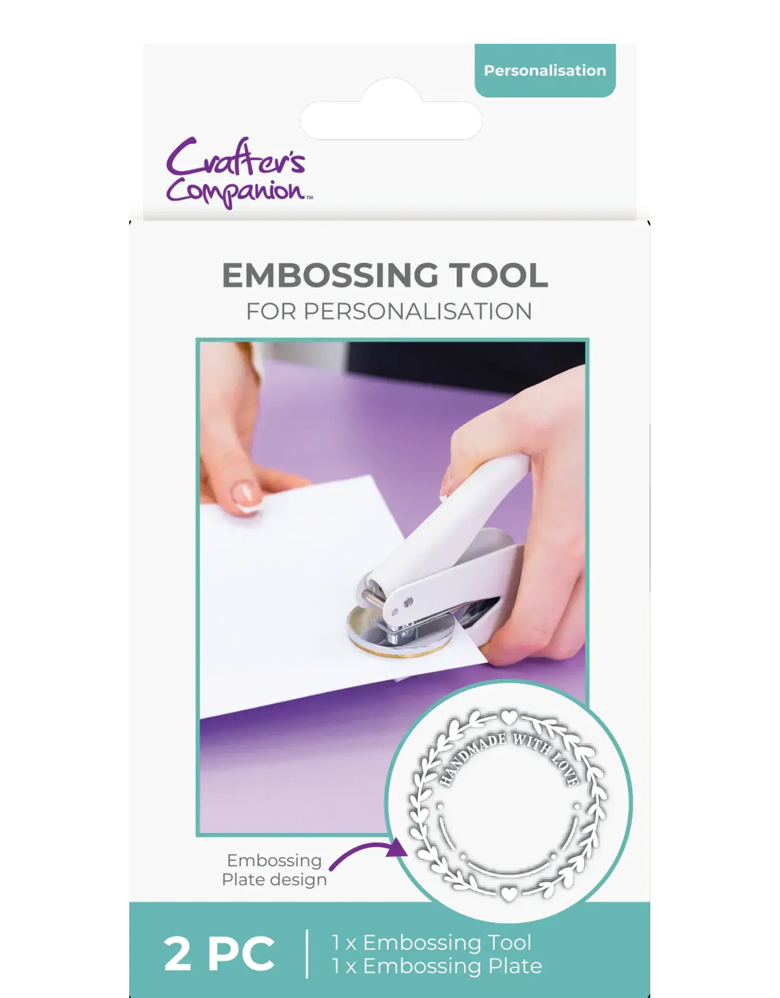 CRAFTERS COMPANION CRAFTER'S COMPANION EMBOSSING TOOL & PRESS PLATES 3PC SET