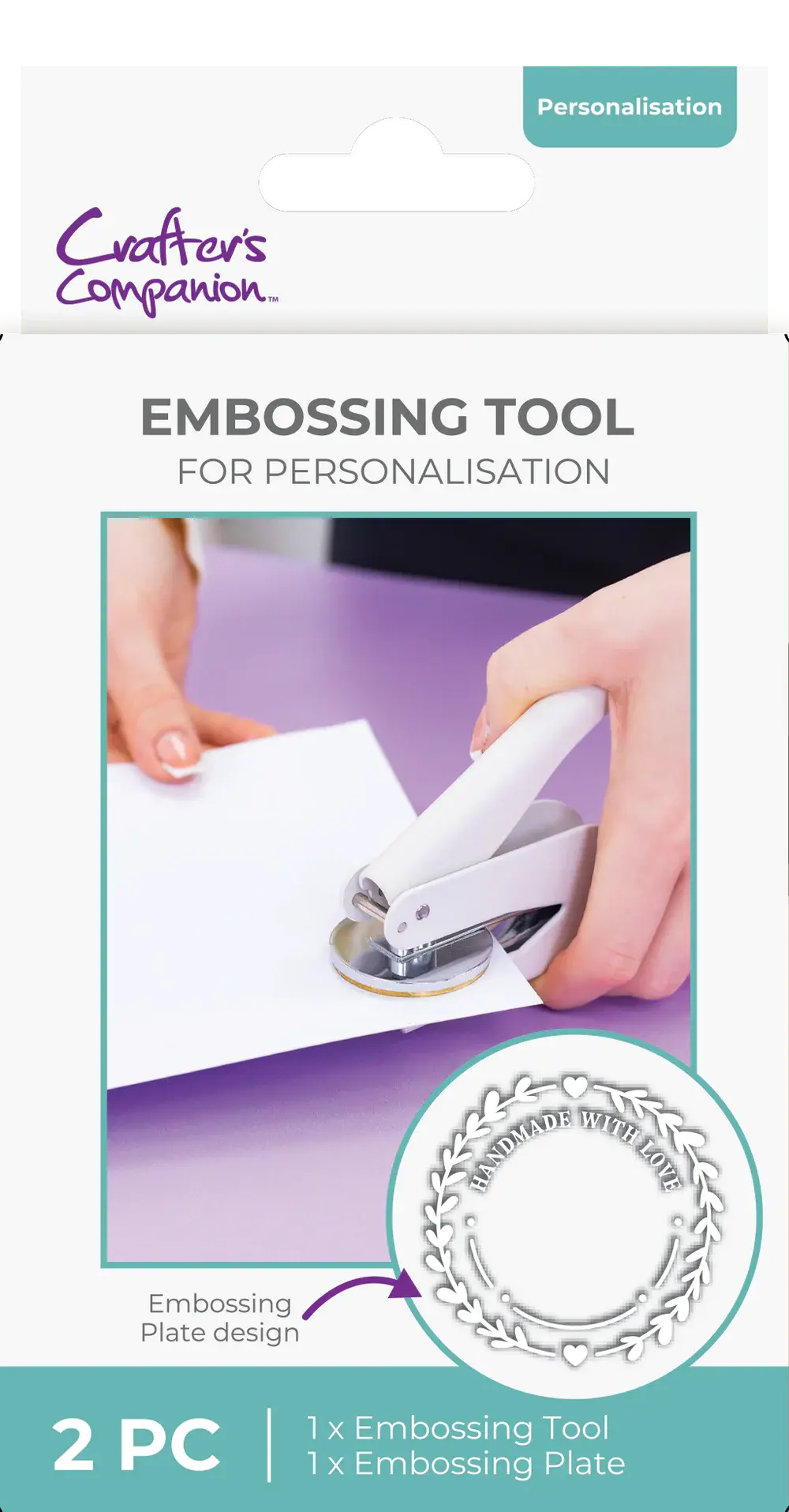 CRAFTERS COMPANION CRAFTER'S COMPANION EMBOSSING TOOL & PRESS PLATES 3PC SET