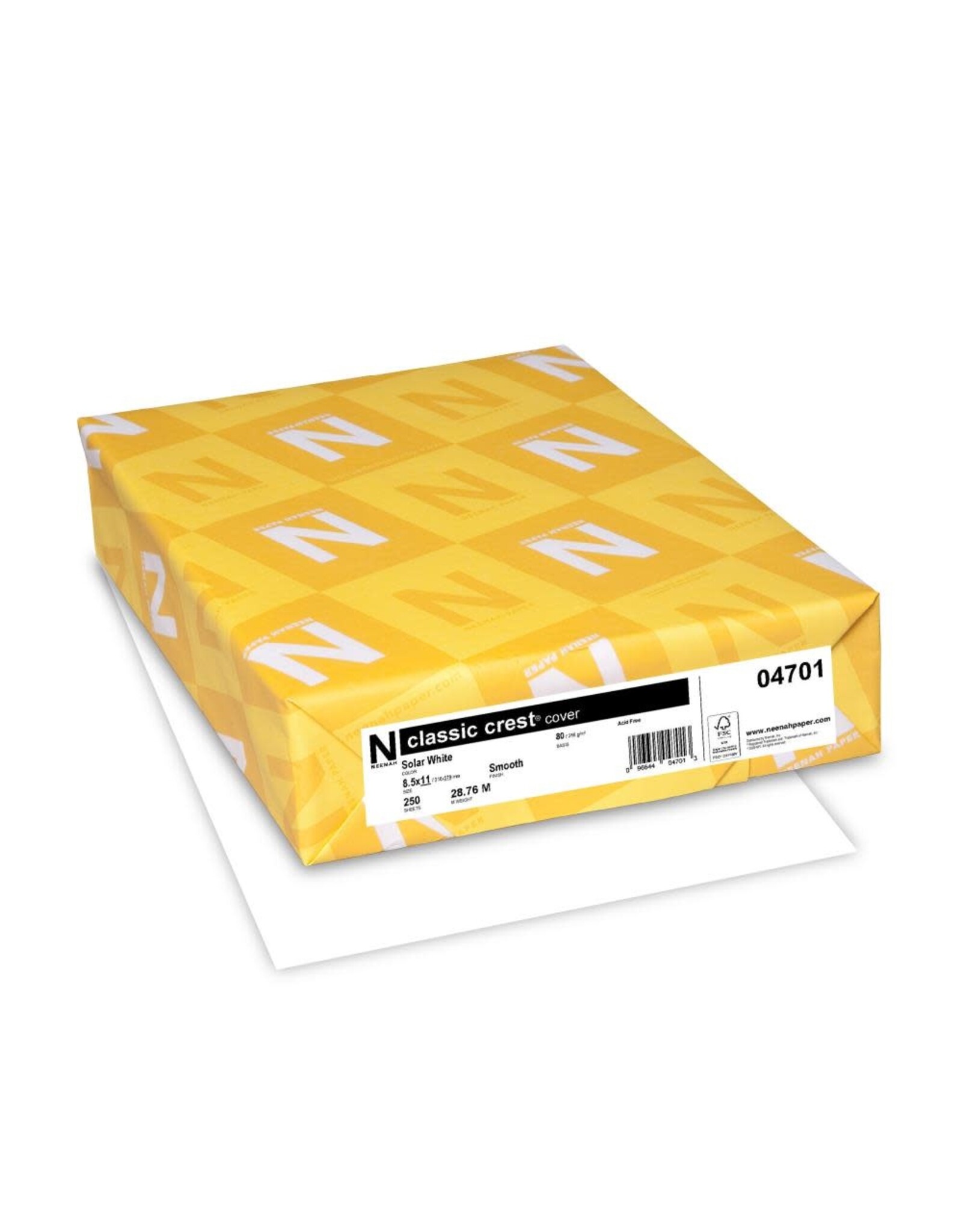 NEENAH NEENAH SOLAR WHITE 8.5x11 CARDSTOCK 250/PACK