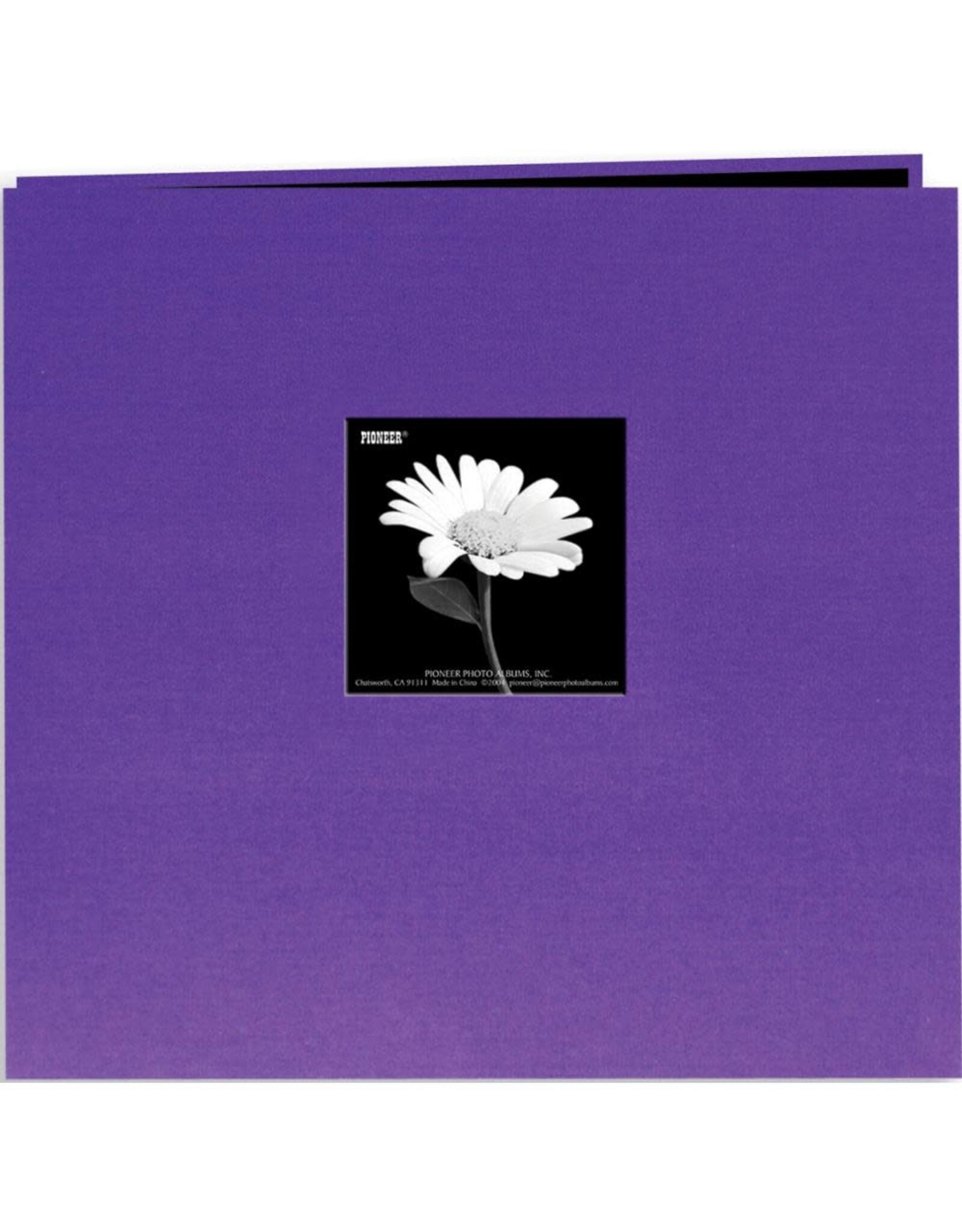 PIONEER PIONEER FABRIC MEMORY BOOK GRAPE PURPLE POST-BOUND 12"X12" ALBUM WITH WINDOW