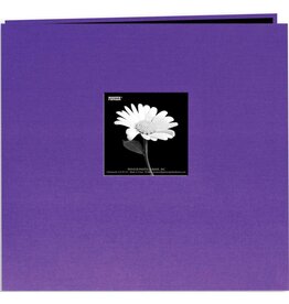 PIONEER PIONEER FABRIC MEMORY BOOK GRAPE PURPLE POST-BOUND 12"X12" ALBUM WITH WINDOW