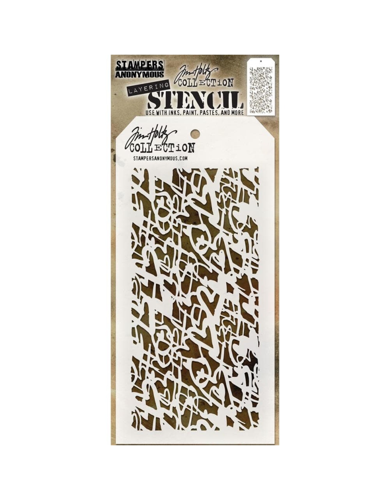 STAMPERS ANONYMOUS STAMPERS ANONYMOUS TIM HOLTZ HEARTSTRUCK LAYERING STENCIL