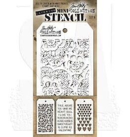 STAMPERS ANONYMOUS STAMPERS ANONYMOUS TIM HOLTZ MINI LAYERING STENCIL SET 6 3/PK