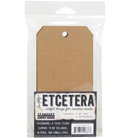 STAMPERS ANONYMOUS STAMPERS ANONYMOUS TIM HOLTZ ETCETERA THICKBOARD #8 TAGS & REINFORCERS 5PK