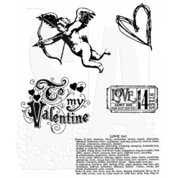 STAMPERS ANONYMOUS STAMPERS ANONYMOUS TIM HOLTZ LOVE STRUCK CLING STAMP SET