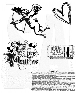 STAMPERS ANONYMOUS STAMPERS ANONYMOUS TIM HOLTZ LOVE STRUCK CLING STAMP SET