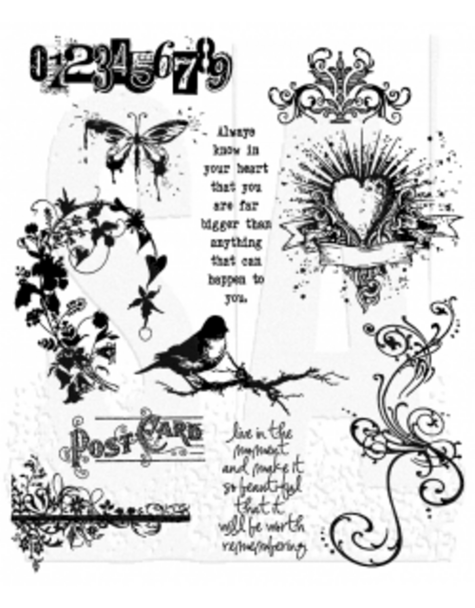 STAMPERS ANONYMOUS STAMPERS ANONYMOUS TIM HOLTZ URBAN CHIC CLING STAMP SET