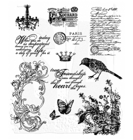 STAMPERS ANONYMOUS STAMPERS ANONYMOUS TIM HOLTZ SHABBY FRENCH CLING STAMP SET