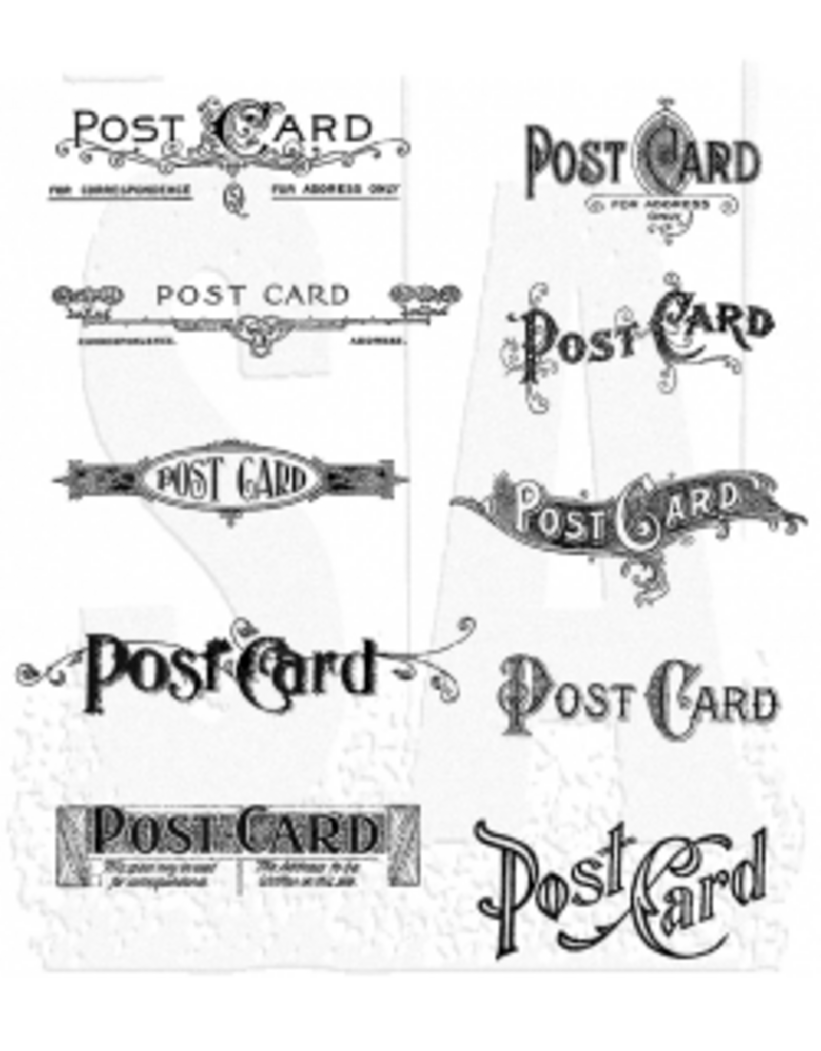 STAMPERS ANONYMOUS STAMPERS ANONYMOUS TIM HOLTZ POSTCARDS CLING STAMP SET