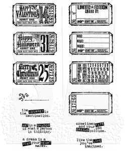 STAMPERS ANONYMOUS STAMPERS ANONYMOUS TIM HOLTZ ODDS AND ENDS CLING STAMP SET
