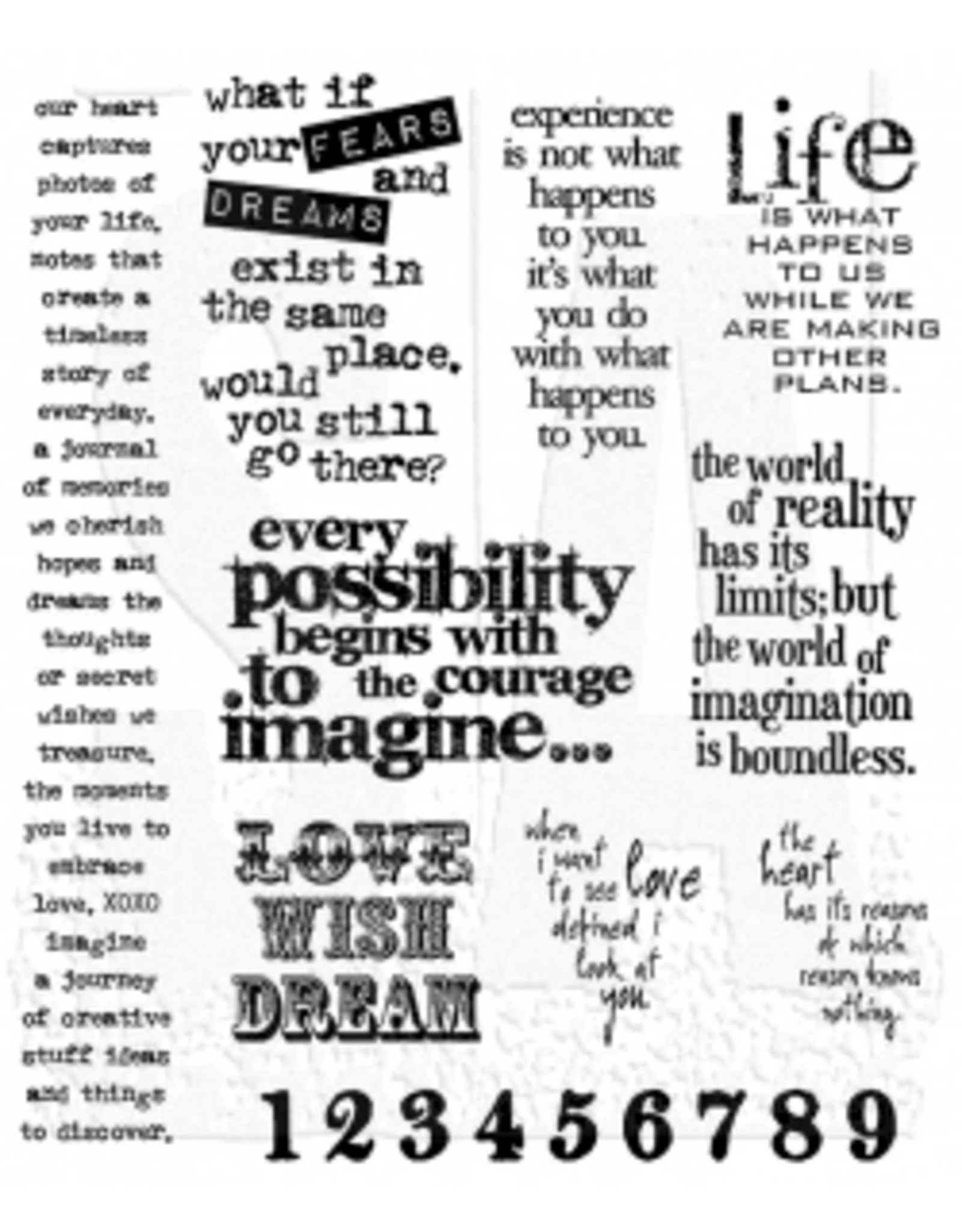 STAMPERS ANONYMOUS STAMPERS ANONYMOUS TIM HOLTZ STUFF TO SAY CLING STAMP SET