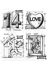 STAMPERS ANONYMOUS STAMPERS ANONYMOUS TIM HOLTZ VALENTINE BLUEPRINT CLING STAMP SET