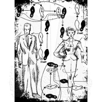 STAMPERS ANONYMOUS STAMPERS ANONYMOUS TIM HOLTZ COMPONENTS DANCE CLING STAMP