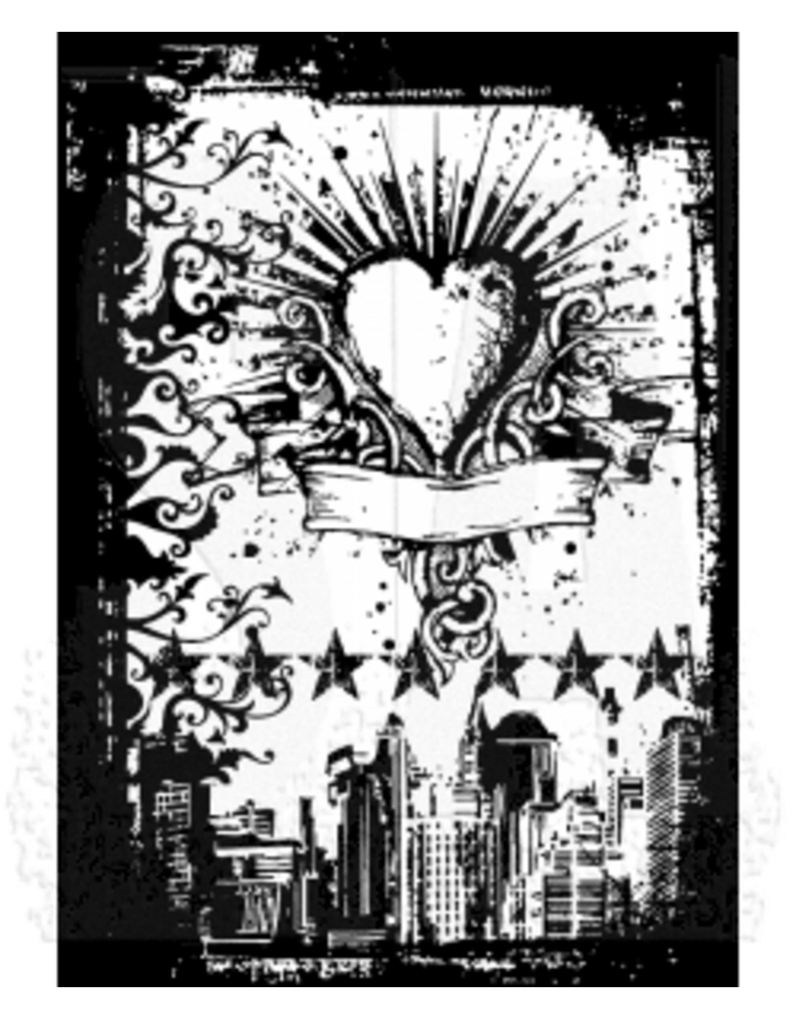 STAMPERS ANONYMOUS STAMPERS ANONYMOUS TIM HOLTZ COMPONENTS URBAN TATTOO CLING STAMP